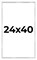 24x40 Shadow Box 3/4" Depth White Picture Frame - UV Acrylic, Backing, Hanging Hardware